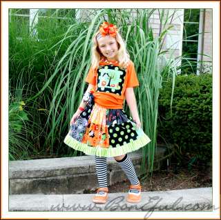   Halloween 2 3 4 5 6 8 Twirl Skirt Top Set Custom *NEW RESELL  