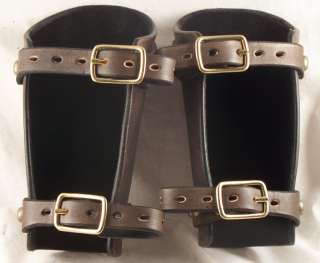 Medieval , LARP , Leather Arm Bracers / Gauntlets Cuffs  
