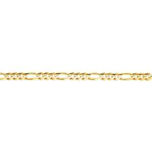  14 karat gold Concave Figaro Chain Bracelet 8 Jewelry