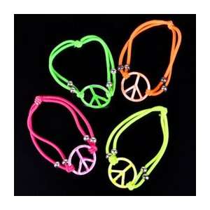  Neon Peace Sign Friendship Bracelets 
