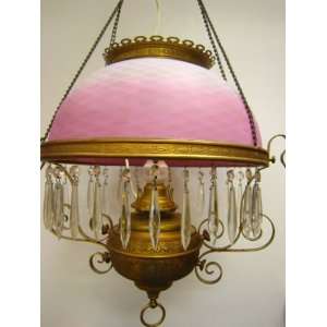  Victorian Satin Glass Lamp