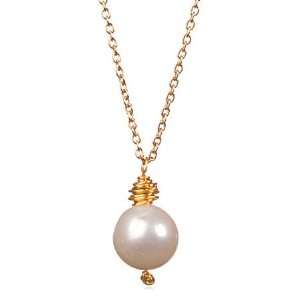  Wrapped Pearl Necklace in 24 Karat Gold Vermeil Jewelry