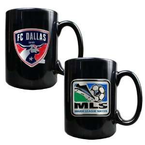 FC Dallas 2pc Black Ceramic Coffee Mug Set   Primary Team 