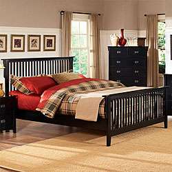 Mission Valley Distressed Black King size Bed  