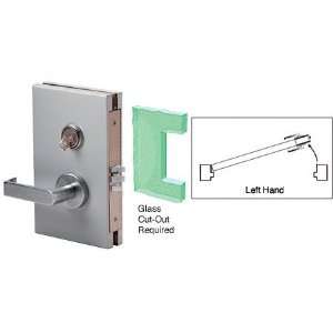 CRL 6x10 LH Brushed Stainless Finish Center Lock with Deadlatch in 