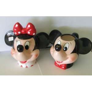  Vintage Disney Mickey and Minnie Mouse Figure Pitcher 