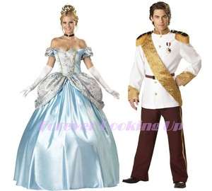 Deluxe Couples Prince and/or Princess Halloween Costumes SM 2X  