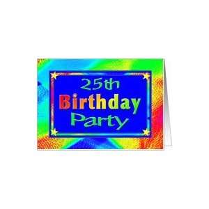    25th Birthday Party Invitation Bright Lights Card Toys & Games