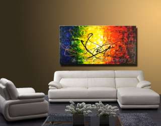 Wall Decor Art Oil Painting Original Abstract Palette Knife Canvas 