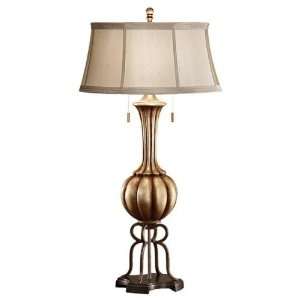   Feiss 10077ASL/BRB B Two Light Gold Table Lamp