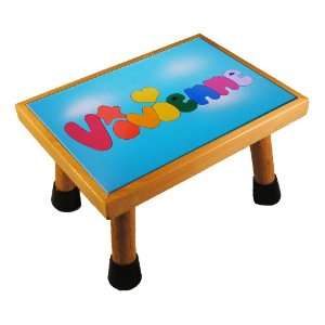   Puzzle Stool One Name Puzzle Capital/Lower Blue Day Sky Toys & Games