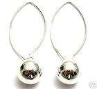 Sterling Silver Round 12mm Oval Hoop Earrings KB005