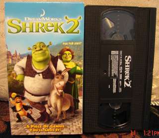 Shrek 2 Dreamworks Video Vhs EXC MINT CONDITION Slipcase $3 ship 1 & $ 