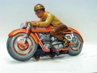 1940s Germany TECHNOFIX Wind Up MOTORCYCLE~Excellent Condition  