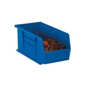  BOXBINP0743B   41/8 x 73/8 x 3 Blue Plastic Stack Hang Bin 