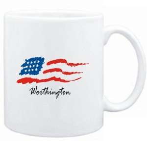 Mug White  Worthington   US Flag  Usa Cities  Sports 