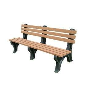  Polly Products 6 Recycled Plastic Outdoor Bench with Back 