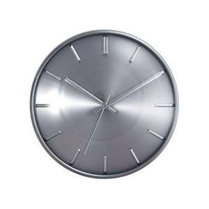  Timekeeper Round Wallclock with Silver Frame and Silver 