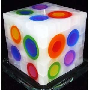  Rainbow Super ball Cube Candle