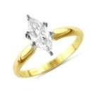  Together 14K Yellow Gold 1/4 cttw Marquise Solitaire Diamond Ring