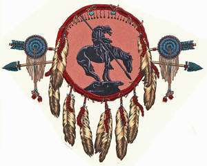 Ceramic Decals Native American Indian Shield Design  