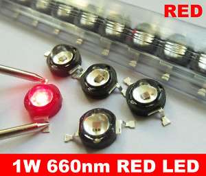 5x High Power Plant growth LED Lamp Red Color 1W 660nm  