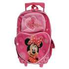 Disney Minnie Mouse Sweet Love Large 16 Rolling Luggage Backpack