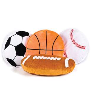 DDI 16 Plush Sports Ball Pillow Asst Case Pack 4 