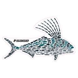 Sage Fly Rooster Fish Die Cut Sticker Fly Fishing  