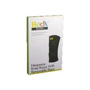 Body Sport Neoprene Knee Support With Removable Stays, Small (13   14 