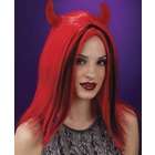 Funworld 18 Devil Red/Black Costume Wig Red Horns
