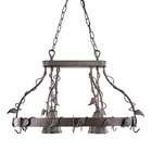  Leaves 2 light Antique Bronze Finish Island Pot Rack 