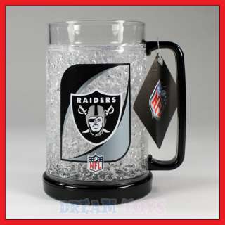 NFL Oakland Raiders 16 oz Crystal Freezer Mug/Cup  