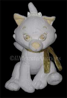  Plush Aristocat MARIE Winter White gold Kitty Cat Stuffed Animal 