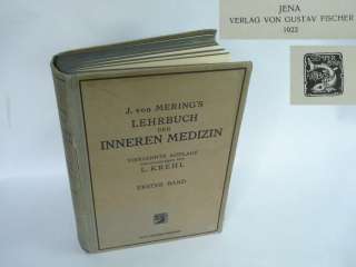 ANTIQUE 1922 GERMAN MEDICAL TEXTBOOK – INNER MEDICINE  