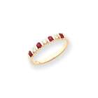 goldia 14k Gold Ruby Diamond anniversary band ring