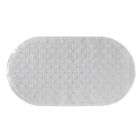 Essential Home 15 in. X 27 in. Clear Oval Bubble Bath Mat