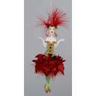 Kurt Adler Van Craig Vantastiks Red and Gold Flower Showgirl Dancer 
