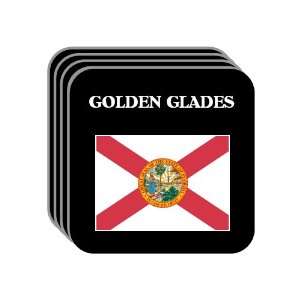  US State Flag   GOLDEN GLADES, Florida (FL) Set of 4 Mini 