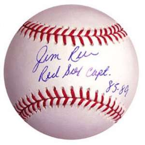 Jim Rice Autographed Baseball with Red Sox Captain 85 89 Inscription 