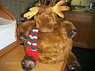 16 STUFFED SINGING LIGHT UP CHRISTMAS MOOSE FROM MILLS USED