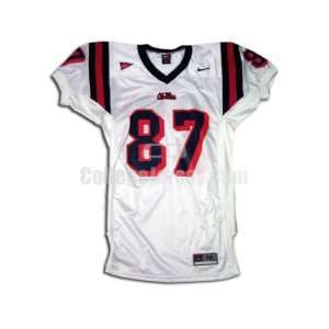   No. 87 Game Used Ole Miss Nike Football Jersey