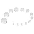   Pair of 1/2 (12mm ) Clear Double Flared Glass Ear Plugs Jewelry