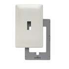 Legrand Single Gang Toggle Opening Screwless Wall Plate in Light 