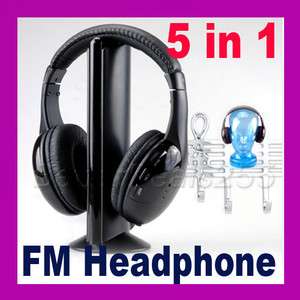 Hi Fi Bass Headphone Headset Earphone Wireless+Mic For Laptop  TV 5 