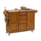 Home Styles Create A Cart Large Cart   Cottage Oak Finish with Salt 