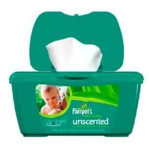 Pampers hypoallergenic baby wipes unscented tub with natural aloe   72 