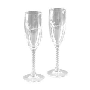 Victoria Lynn Bride And Groom Champagne Toasting Wedding Glasses With 