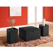 Lifestyle Solutions Quebec Coffee /End Table Set   Black 