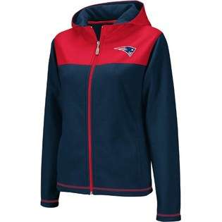 New England Patriots Womens Reebok Hooded Fleece Full Zip Jacket 